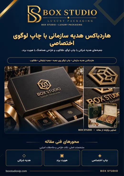 جلد مقاله: هاردباکس هدیه سازمانی با چاپ لوگوی اختصاصی