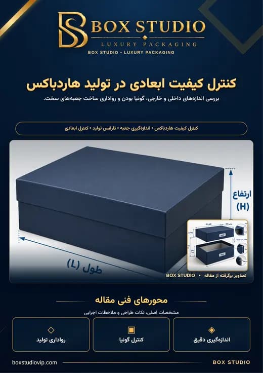 جلد مقاله: کنترل کیفیت ابعادی در تولید هاردباکس