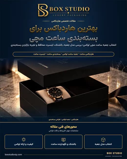 جلد مقاله: بهترین هاردباکس برای بسته‌بندی ساعت مچی
