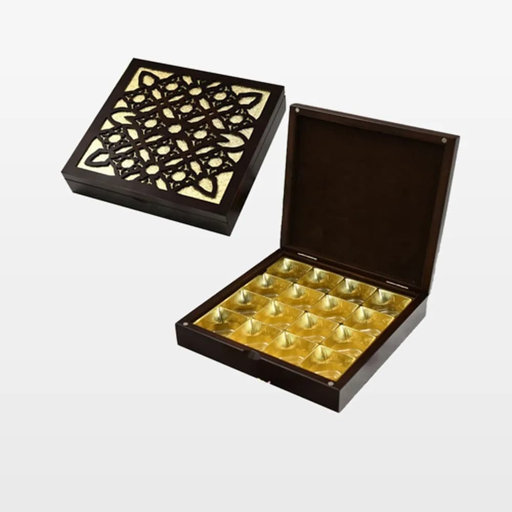 جعبه شکلات MDF با درب لیزری
