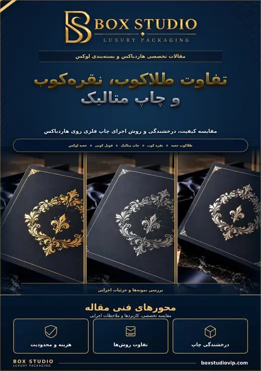 جلد مقاله: تفاوت طلاکوب، نقرهکوب و چاپ متالیک