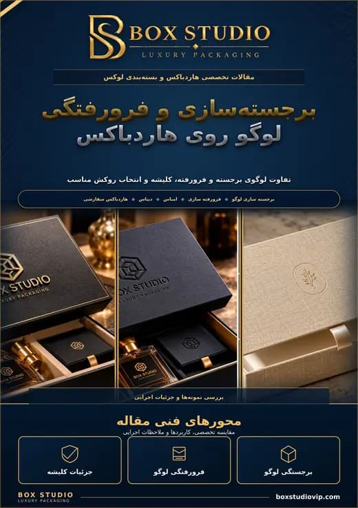 جلد مقاله: برجستهسازی و فرورفتهسازی لوگو روی هاردباکس