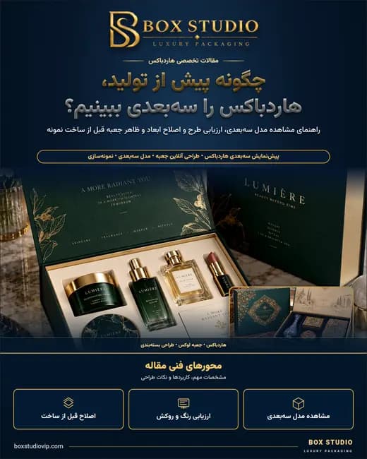جلد مقاله: چگونه قبل از تولید، جعبه هاردباکس را سهبعدی مشاهده کنیم؟
