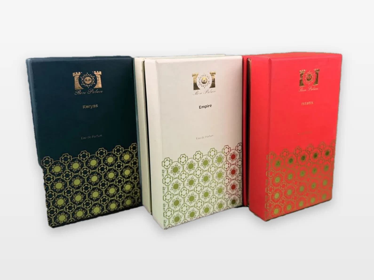 جعبه عطر بلند طرحدار با طلاکوب — عکس واقعی نمونهٔ تولیدشده